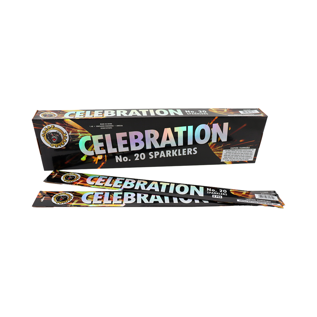 [170-1026] 20" Premium Celebration Sparkler, 3/24/8