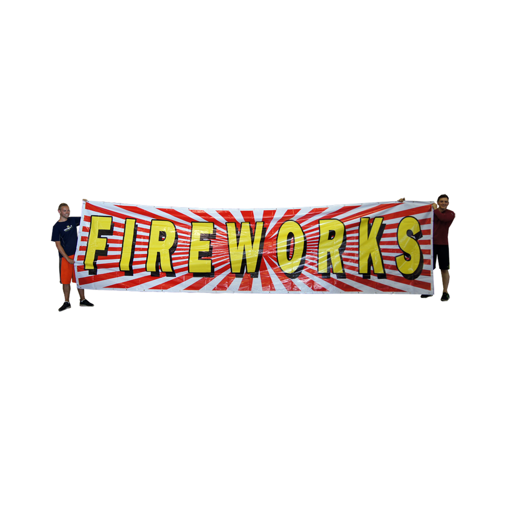 [420-1420] 5'X20' "FIREWORKS" Banner, Vinyl