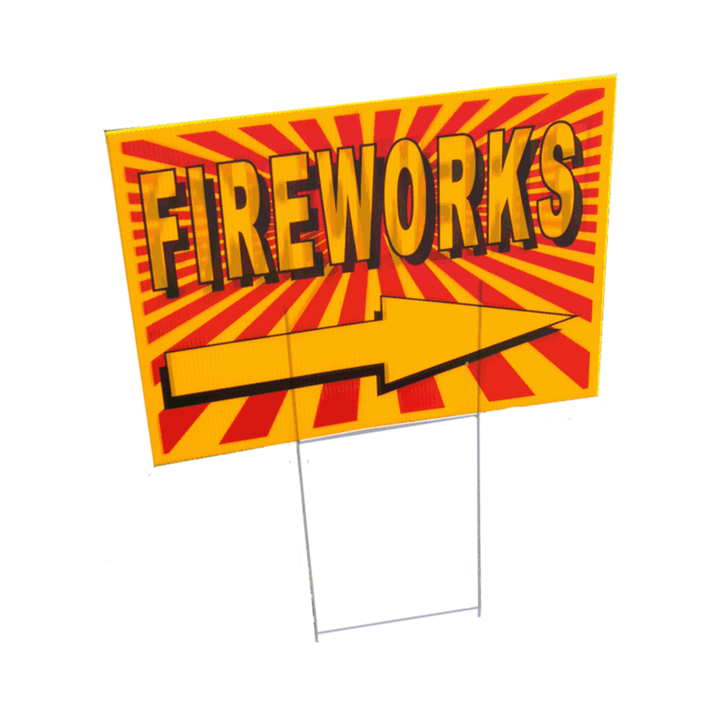 [420-1421] "FIREWORKS" Yard Sign