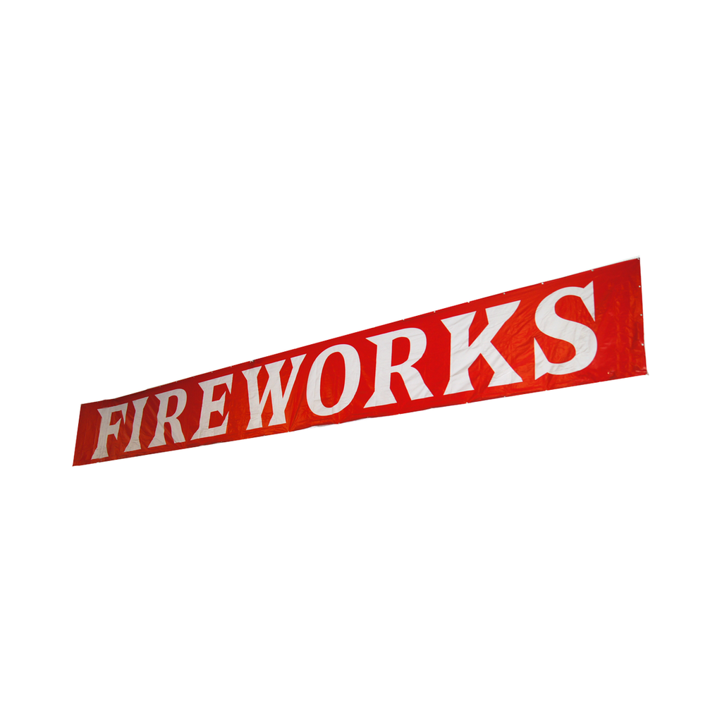 [420-1435] 4'X30' "FIREWORKS" Banner, Vinyl