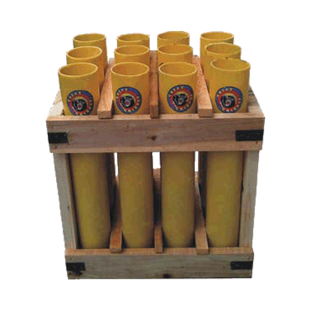 [510-1444] 1.75" 12 Tube Wooden Rack
