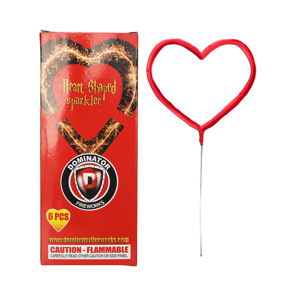 [170-5019] Heart Shaped Sparkler, 100/6