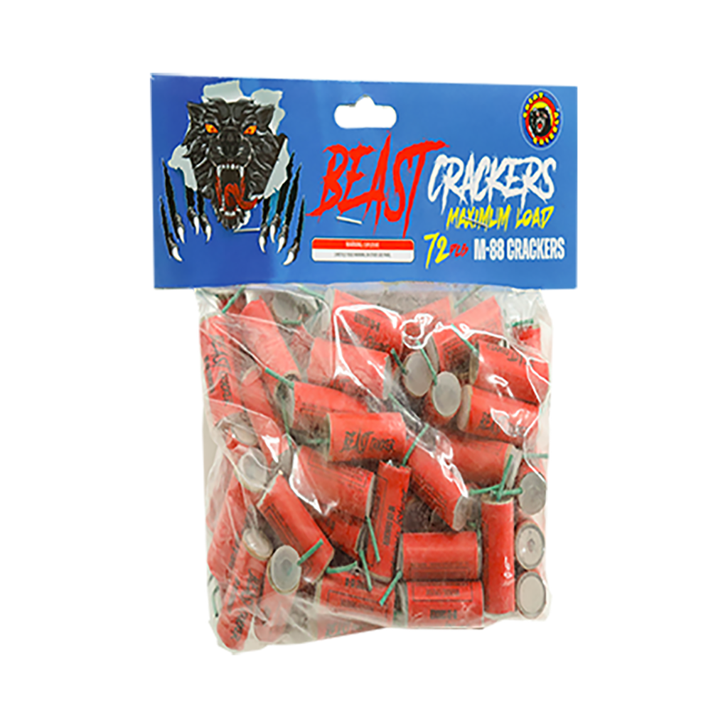[290-1364] M-88 Beast Tube Crackers, 72 Pack