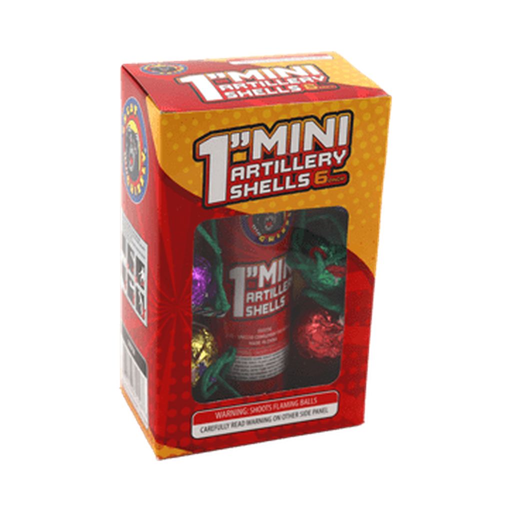 1" Mini Artillery Shells, 6 Shells